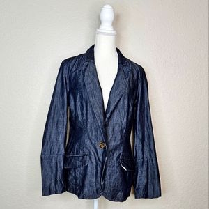 Attention Cotton Jacket 12 size navy color blazer pants suite denim